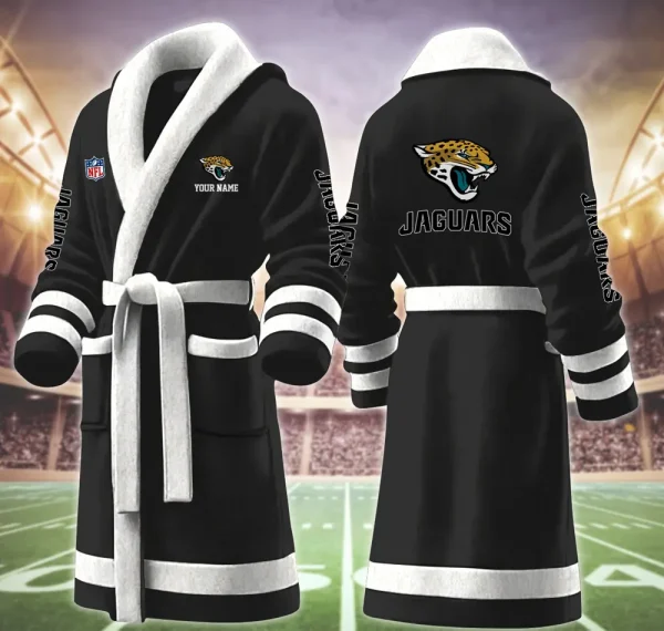 Jacksonville Jaguars Luxurious Comfort Meets Sporty Style Bathrobe - Image 2