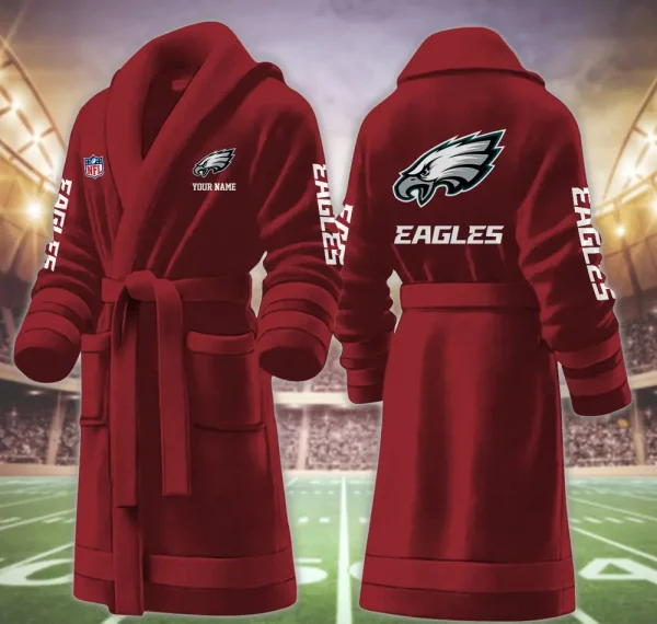 Philadelphia Eagles Luxurious Comfort Meets Sporty Style Bathrobe - Image 5