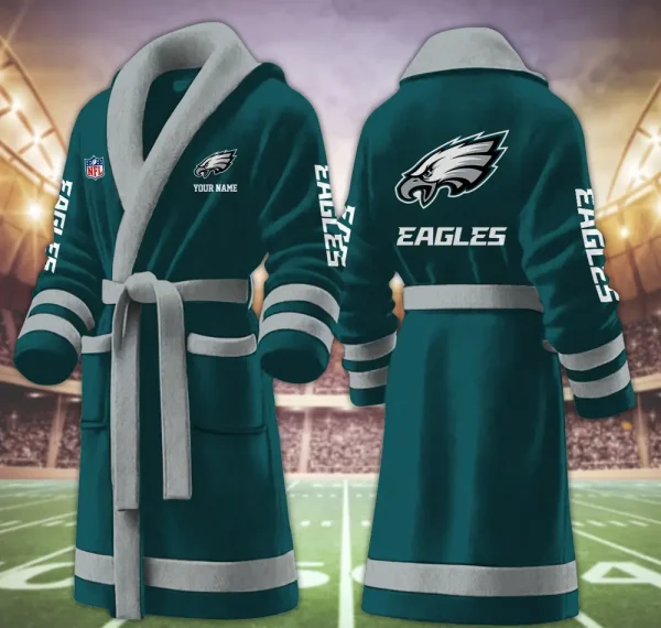 Philadelphia Eagles Luxurious Comfort Meets Sporty Style Bathrobe