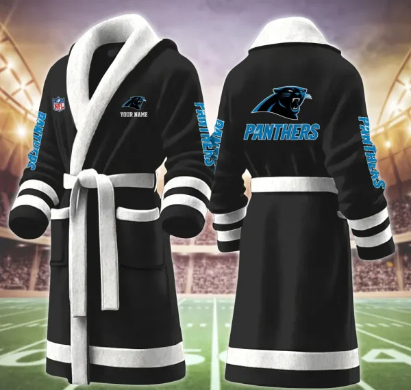 Carolina Panthers Luxurious Comfort Meets Sporty Style Bathrobe - Image 8