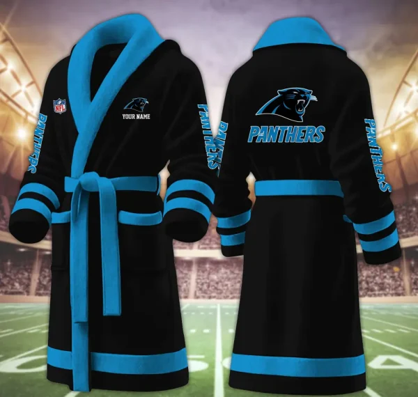 Carolina Panthers Luxurious Comfort Meets Sporty Style Bathrobe