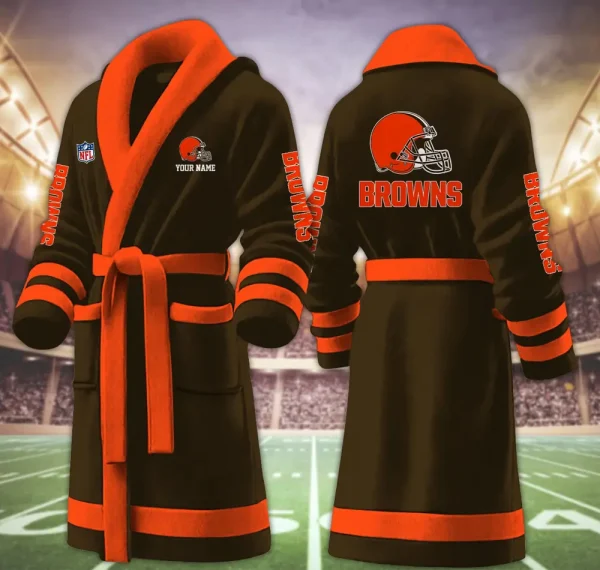 Cleveland Browns Luxurious Comfort Meets Sporty Style Bathrobe