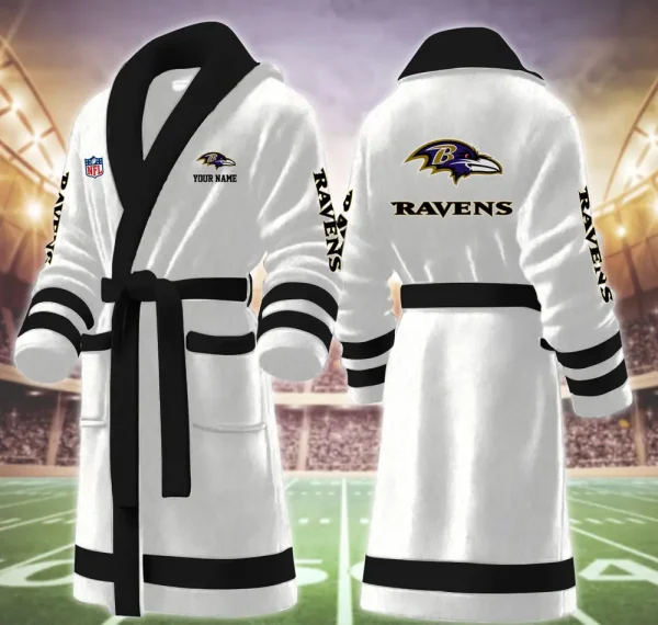 Baltimore Ravens Luxurious Comfort Meets Sporty Style Bathrobe - Image 6