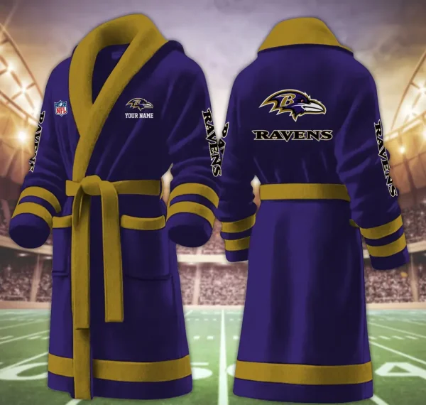 Baltimore Ravens Luxurious Comfort Meets Sporty Style Bathrobe