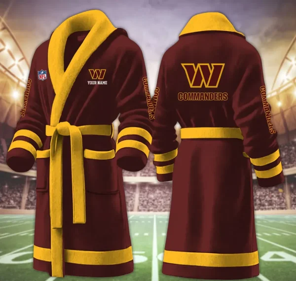 Washington Commanders Luxurious Comfort Meets Sporty Style Bathrobe