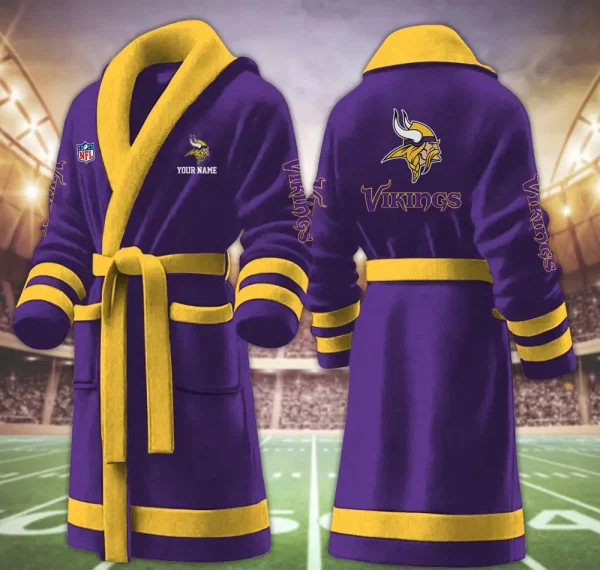 Minnesota Vikings Luxurious Comfort Meets Sporty Style Bathrobe