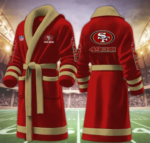 San Francisco 49ers Luxurious Comfort Meets Sporty Style Bathrobe