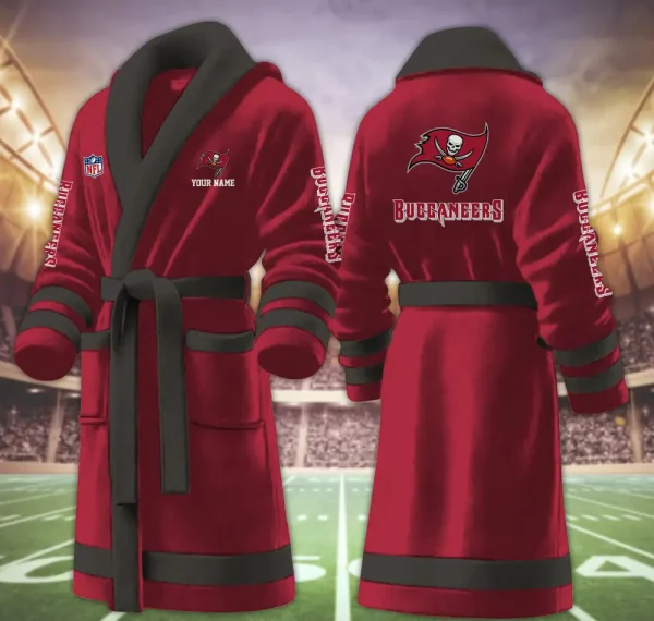 Tampa Bay Buccaneers Luxurious Comfort Meets Sporty Style Bathrobe