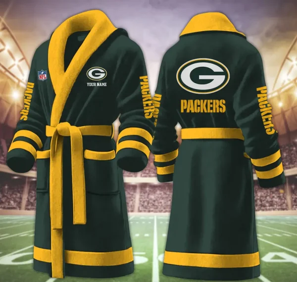 Green Bay Packers Luxurious Comfort Meets Sporty Style Bathrobe