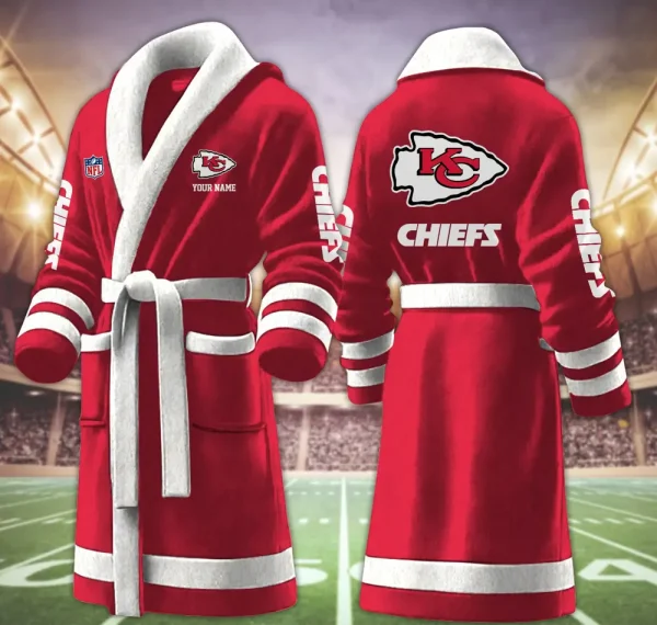 Kansas City Chiefs Luxurious Comfort Meets Sporty Style Bathrobe