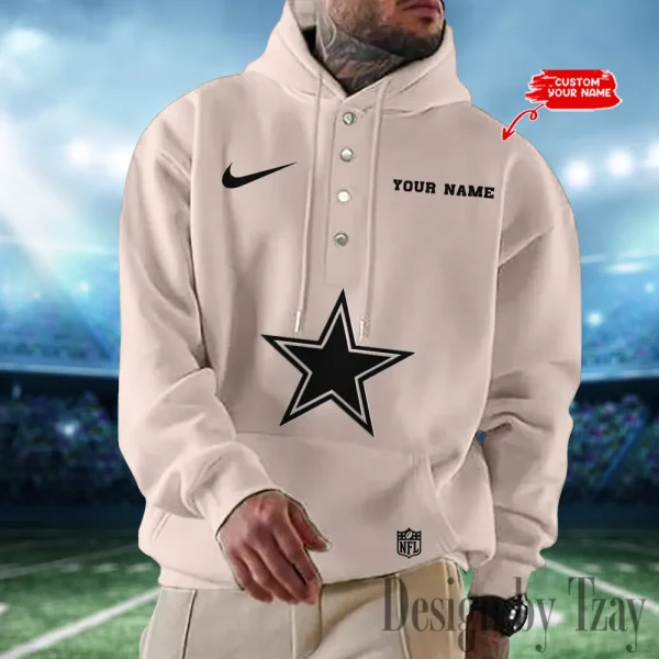 Dallas Cowboys Casual Button Hoodie SPTCBH009