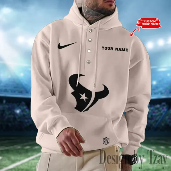 Houston Texans Casual Button Hoodie SPTCBH013 - Image 2