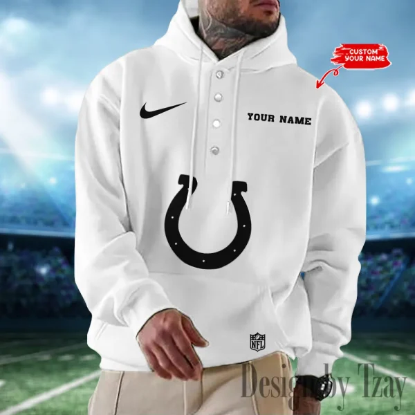 Indianapolis Colts Casual Button Hoodie SPTCBH014 - Image 2