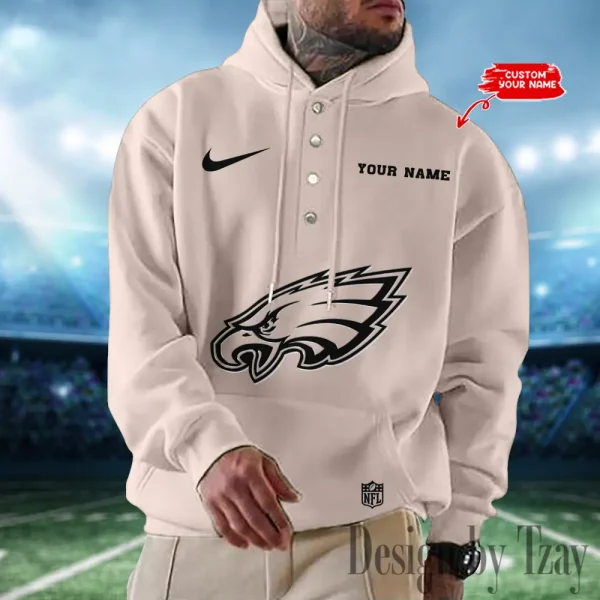 Philadelphia Eagles Casual Button Hoodie SPTCBH026 - Image 7