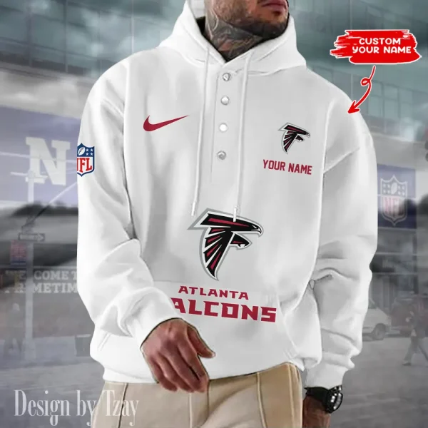 Atlanta Falcons Casual Button Hoodie SPTCBH034