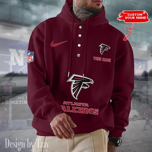 Atlanta Falcons Casual Button Hoodie SPTCBH034 - Image 3