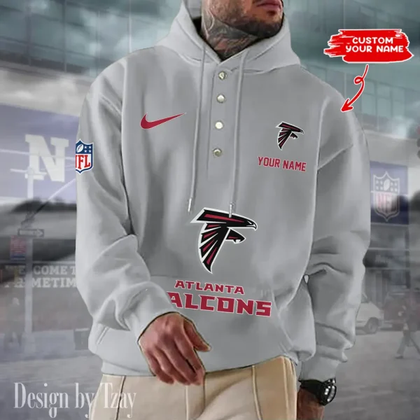 Atlanta Falcons Casual Button Hoodie SPTCBH034 - Image 5