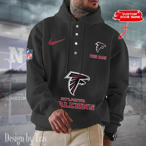 Atlanta Falcons Casual Button Hoodie SPTCBH034 - Image 6