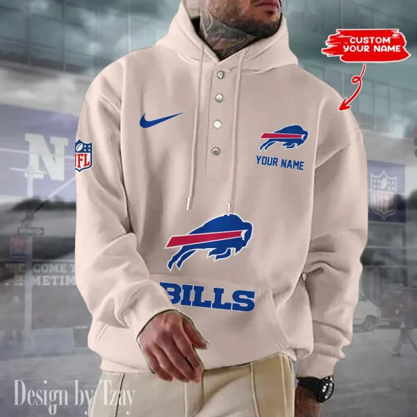 Buffalo Bills Casual Button Hoodie SPTCBH036 - Image 7