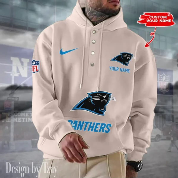 Carolina Panthers Casual Button Hoodie SPTCBH037