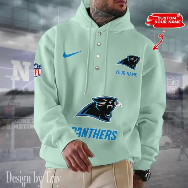 Carolina Panthers Casual Button Hoodie SPTCBH037 - Image 4