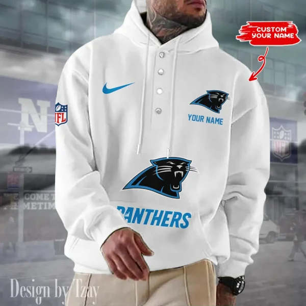 Carolina Panthers Casual Button Hoodie SPTCBH037 - Image 7