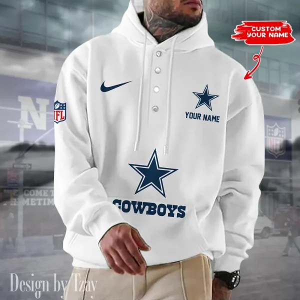 Dallas Cowboys Casual Button Hoodie SPTCBH041 - Image 7