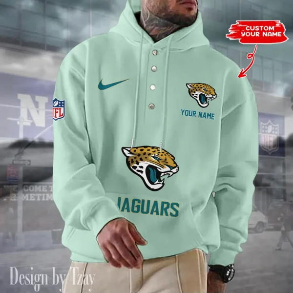 Jacksonville Jaguars Casual Button Hoodie SPTCBH047