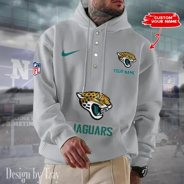 Jacksonville Jaguars Casual Button Hoodie SPTCBH047 - Image 2