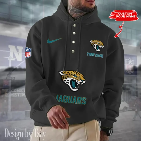 Jacksonville Jaguars Casual Button Hoodie SPTCBH047 - Image 3