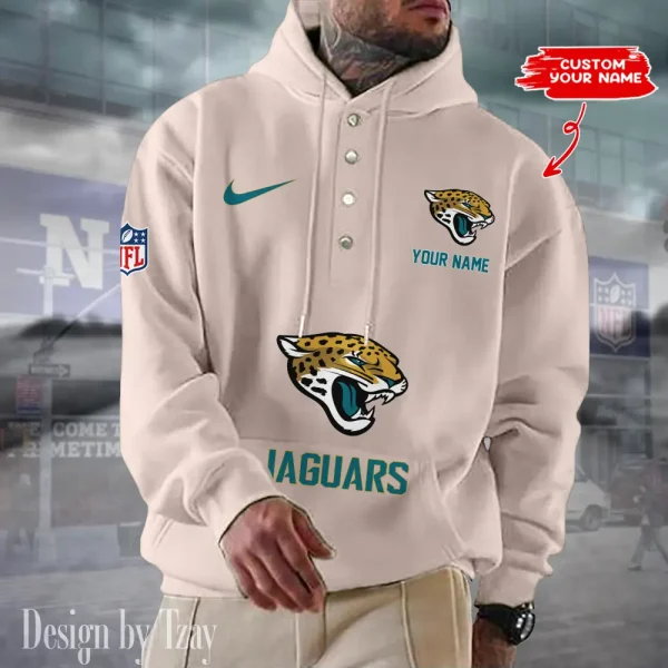 Jacksonville Jaguars Casual Button Hoodie SPTCBH047 - Image 4