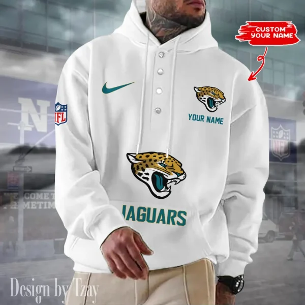 Jacksonville Jaguars Casual Button Hoodie SPTCBH047 - Image 5