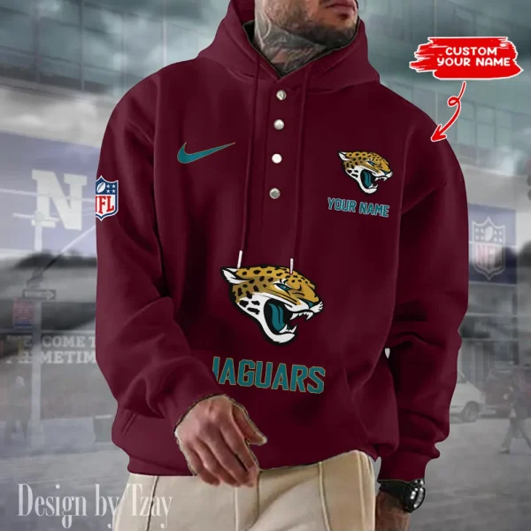 Jacksonville Jaguars Casual Button Hoodie SPTCBH047 - Image 7