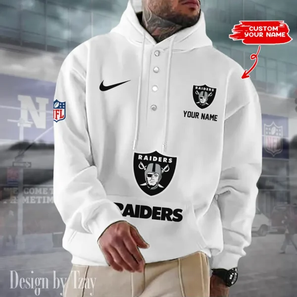 Las Vegas Raiders Casual Button Hoodie SPTCBH049 - Image 3