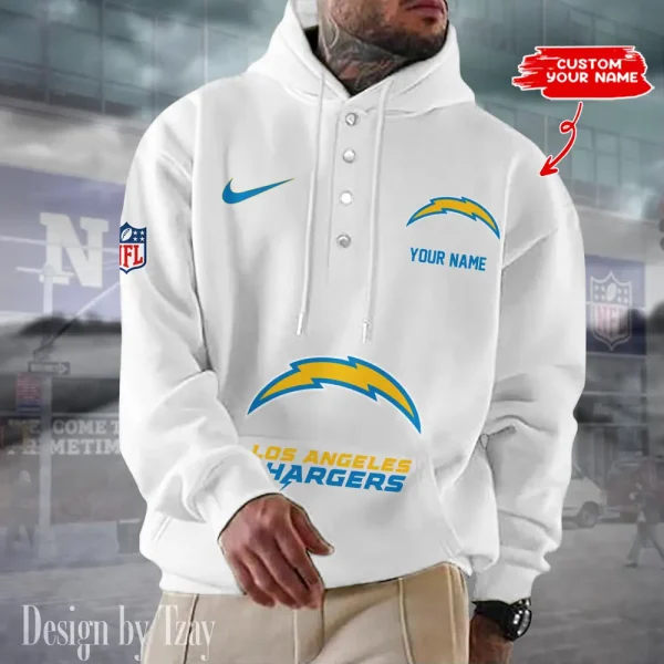 Los Angeles Chargers Casual Button Hoodie SPTCBH050