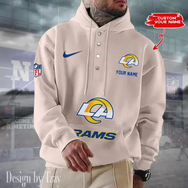 Los Angeles Rams Casual Button Hoodie SPTCBH051