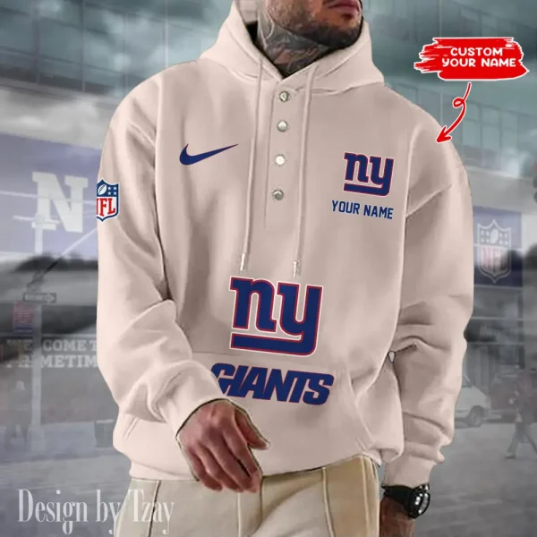 New York Giants Casual Button Hoodie SPTCBH056 - Image 2