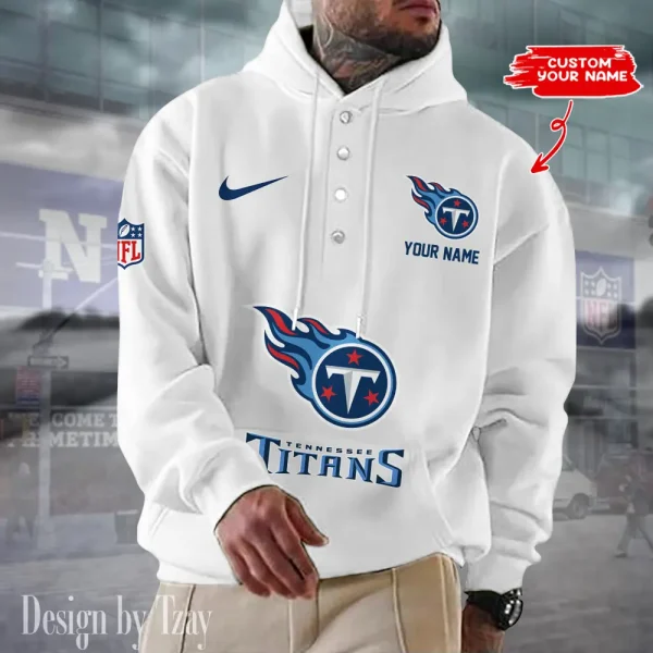 Tennessee Titans Casual Button Hoodie SPTCBH063