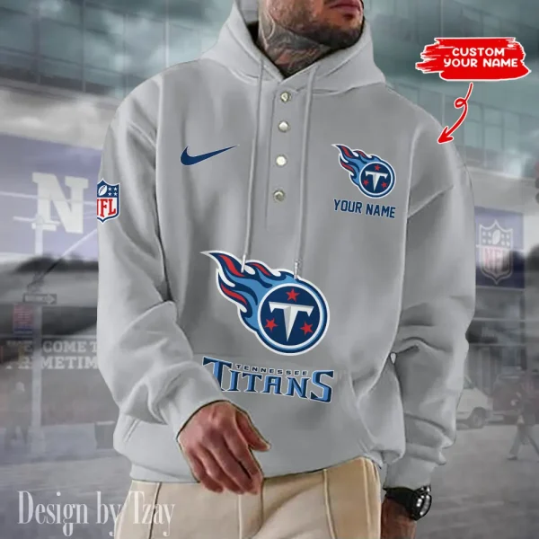 Tennessee Titans Casual Button Hoodie SPTCBH063 - Image 5