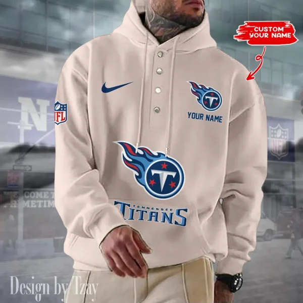 Tennessee Titans Casual Button Hoodie SPTCBH063 - Image 7