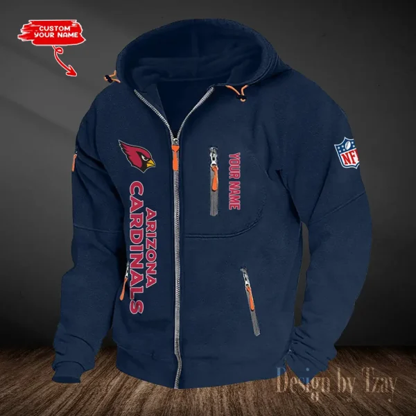 Arizona Cardinals Hooded Cardigan Zip Hoodie ANZ2DZH189 - Image 5