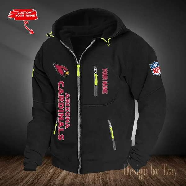 Arizona Cardinals Hooded Cardigan Zip Hoodie ANZ2DZH189 - Image 6