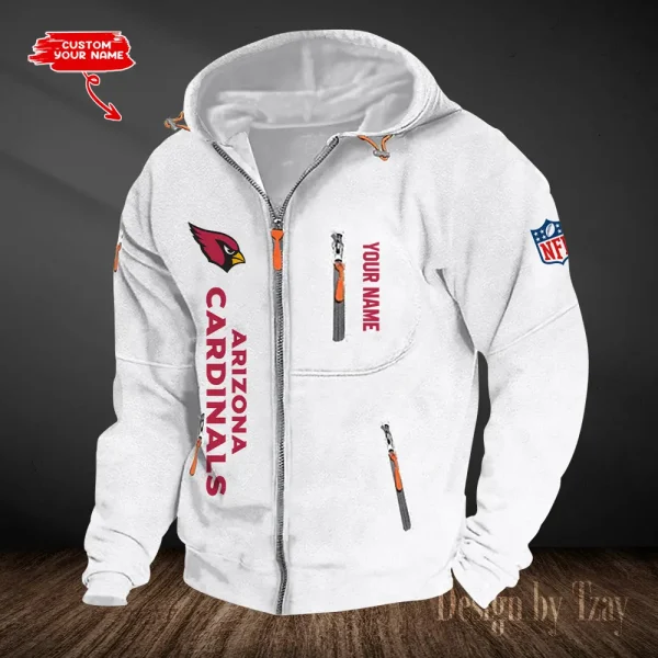 Arizona Cardinals Hooded Cardigan Zip Hoodie ANZ2DZH189