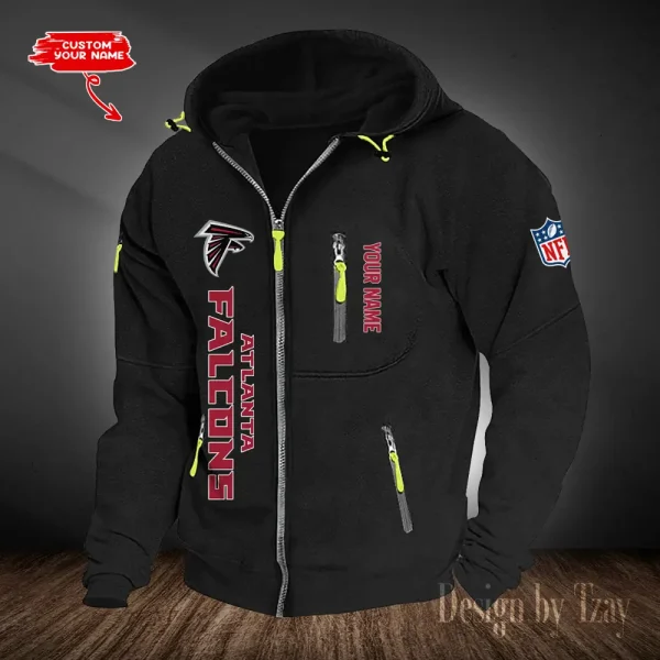 Atlanta Falcons Hooded Cardigan Zip Hoodie ANZ2DZH190 - Image 5