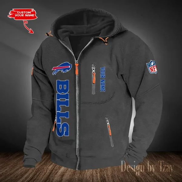 Buffalo Bills Hooded Cardigan Zip Hoodie ANZ2DZH192 - Image 2