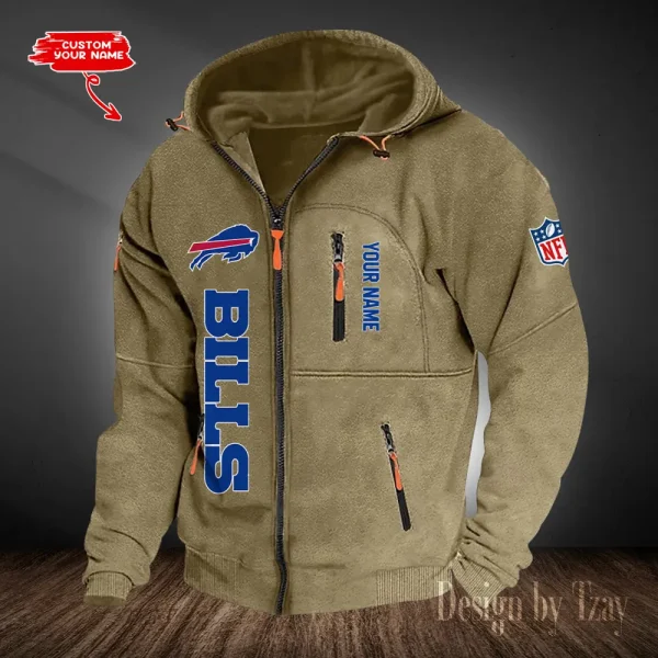 Buffalo Bills Hooded Cardigan Zip Hoodie ANZ2DZH192 - Image 3