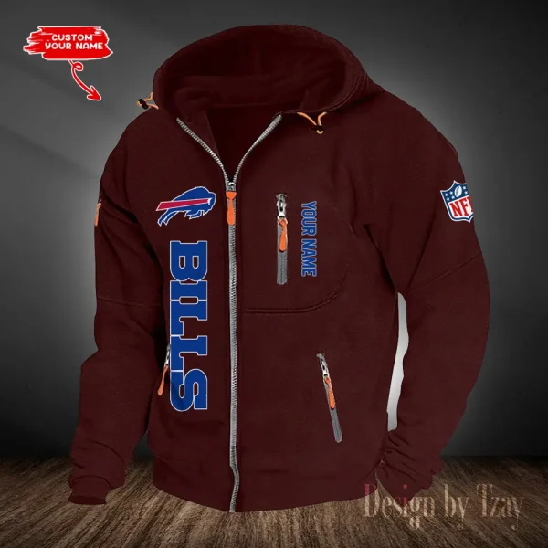 Buffalo Bills Hooded Cardigan Zip Hoodie ANZ2DZH192 - Image 4