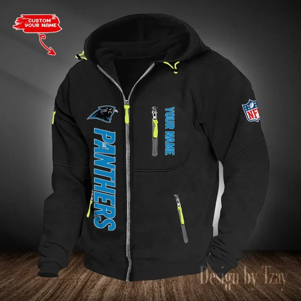 Carolina Panthers Hooded Cardigan Zip Hoodie ANZ2DZH193 - Image 2