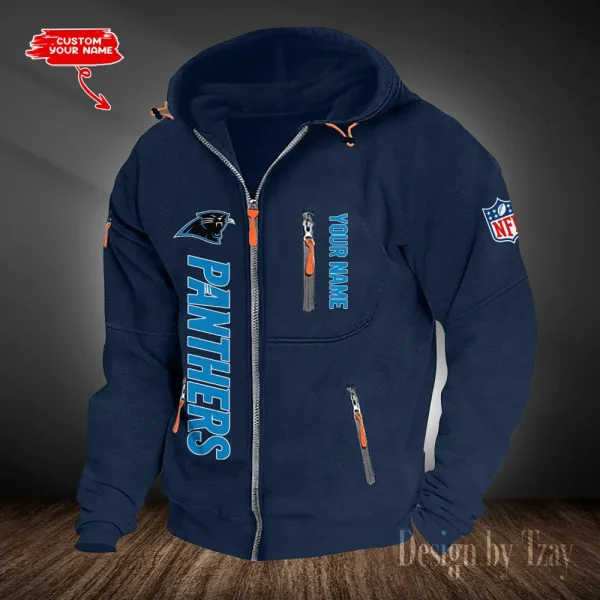 Carolina Panthers Hooded Cardigan Zip Hoodie ANZ2DZH193 - Image 5