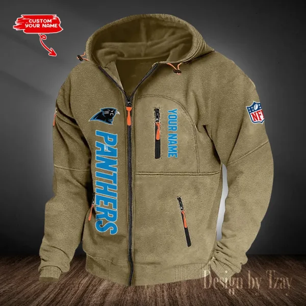 Carolina Panthers Hooded Cardigan Zip Hoodie ANZ2DZH193